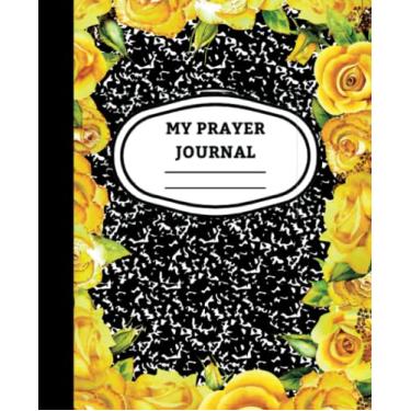 Imagem de Prayer Journal Composition Notebook Lined for Bible Study Notes, Prayer Requests, Daily Gratitude Journaling, 200 Pages (100 Sheets): Prayer Journal ... Prayer Requests, Daily Gratitude Journaling