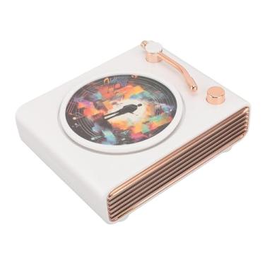 Imagem de Alto-falante Vintage, Bateria de Lítio 1200mAh, Experiência de Som 360°, Alto-falante Sem Fio HIFI para Sala de Estar (Branco)