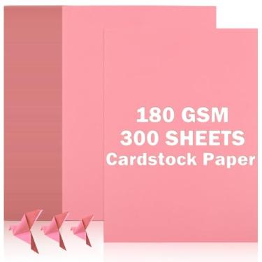 Imagem de Papel cartonado, 300 folhas de papel de construção A4 para fazer cartões, artesanato infantil, scrapbooking, papel de artesanato colorido pesado para bricolage, cartolina para projetos escolares