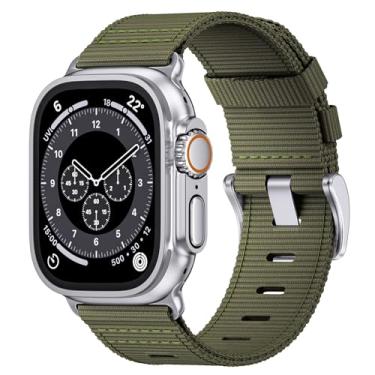 Imagem de Pulseira de relógio de nylon para Apple Watch Ultra 2 de 49 mm, 46 mm, 45 mm, 44 mm e 42 mm (série 1 2 3), pulseiras masculinas respiráveis para Apple Watch Ultra, 10/9/8/7/6/SE/5/4/3/2/1