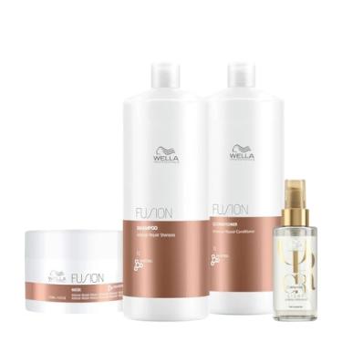Imagem de Kit Wella Professionals Fusion Reflections Salon Total 150 Oil Light (4 produtos)