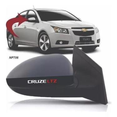 Imagem de Adesivo Retrovisor Chevrolet Cruze Turbo 2017 Aplique Preto - Resitank
