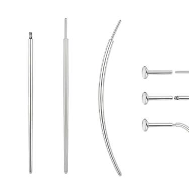 Imagem de jagosen 14G 16G 18G 20G Kit de piercing de bola de piercing ferramenta de aço inoxidável aplicador de brinco de costas planas Ferramenta aplicadora de pino de inserção sem rosca Kits de piercings de