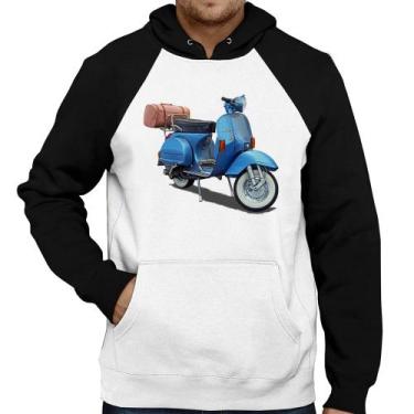 Imagem de Moletom Scooter Azul - Foca na Moda, Branco, Preto, GG