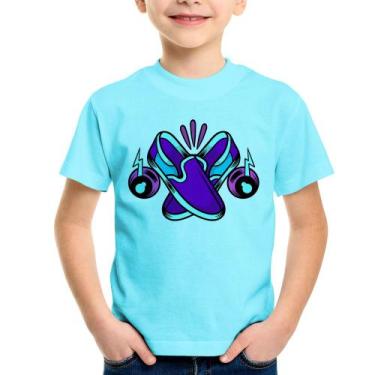 Imagem de Camiseta Infantil Walk The Talk - Foca na Moda, Azul claro, 14