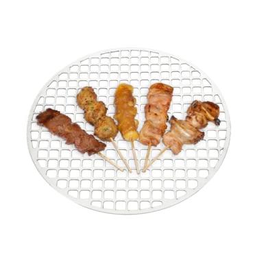 Imagem de Grade de cozimento do fogão, grade de grade inoxidável, GRATA DE BARRA DE AÇO, Função de vapor não bobo para resfriamento para o churrasco de acampamento portátil de fogueira portátil