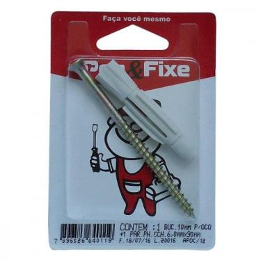 Imagem de Cartela Bucha Fixacao 10 Com Anel+Parafuso 6 X 90 Peg&Fixe Kit 2 Pecas