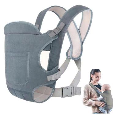 Imagem de Canguru Carregador Bebe Criança Passeio Viagem Alça Ajustavel Ergonomico Confortavel Seguro Deitado Sentado Bolso Resistente Pratico