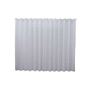 Imagem de Cortina 4,00x2,30 Sala Quarto Cozinha Varão Tecido Jacquard Cor:cinza