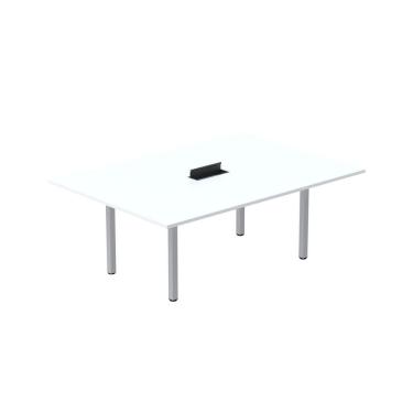 Imagem de Mesa Reunião 200cm X 120cm Mrcpb2012 Branco-cinza