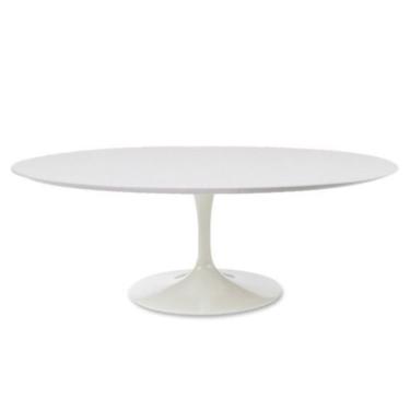 Imagem de Mesa De Jantar Tulipa Saarinen Oval 180x100 Cm Tampo Laqueado Cores Branco