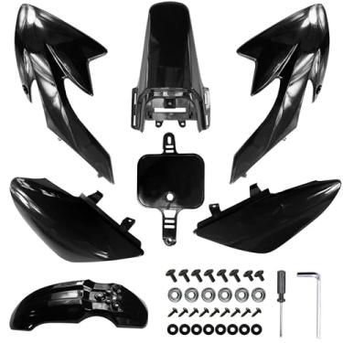 Imagem de PRO BAT Kit De Para-Lamas Plástico Com 7 Peças Para Carenagem Completa Motocicleta Crf50 Xr50, Compatível Crf 50 Xr Sdg Ssr 107 110 125 Pit Dirt Bike, Preto
