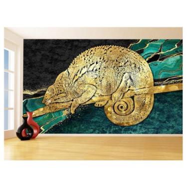 Imagem de Papel De Parede 3D Animais Pop Art Camaleão Pet 3,5M Pxa06 - Você Deco