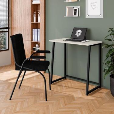 Imagem de Escrivaninha Fit Dobrável para Home Office Compacto  Mesa Retrátil Peq