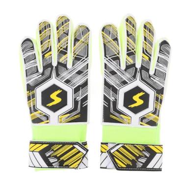 Imagem de Luvas do goleiro do futebol infantil 1 par de luvas de futebol de resistência ao látex para correspondências de treinamento materiais de nylon (6#)
