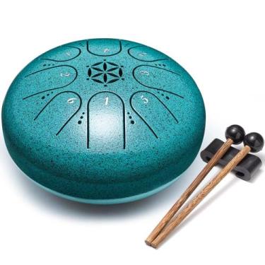 Imagem de Tambor de língua de aço PUJONI de 6 polegadas e 8 notas com bolsa e ma