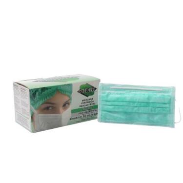 Imagem de Mascara protdesc tripla cirurgica verde ( cx 50 pç ), Verde