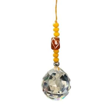 Imagem de Protetor Ambiente Cristal Facetado Oxum Amarelo 40 Mm - Meta Atacado