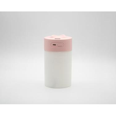 Imagem de Umidificador Portátil USB com Iluminação LED – Branco Fosco, Silencioso, Recarga por Tipo-C (Rosa)