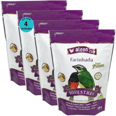 Imagem de Alcon club farinhada silvestres 250g super premium kit com 4 para azul