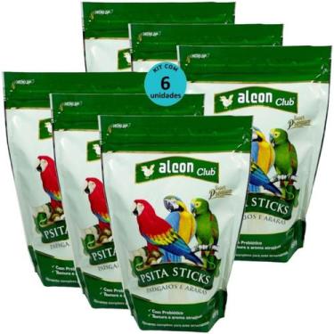 Imagem de Alcon club psita sticks 450g super premium kit com 6 para papagaios e 