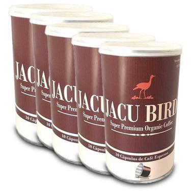 Imagem de 50 Cápsulas Café Jacu Bird Camocim Nespresso Kit 5 Latas 50G