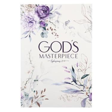 Imagem de Faithworks Diário de capa dura floral feminino com páginas forradas, 14 x 21,6 cm, obra-prima de Deus