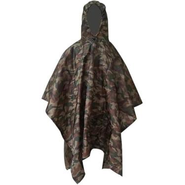 Imagem de Poncho De Chuva 3 Em 1 Guarda-sol Portátil Camping Tarp Ground Mat Capa De Chuva Capa De Chuva Poncho De Chuva à Prova D'água Ao Ar Livre Capa De Mochila Para Piquenique De Caminh, Fruit green