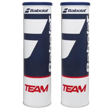 Imagem de Bola de Tênis Babolat Team All Court Premium Tubo em Lata com 4 Bolas Pack com 02 Tubos