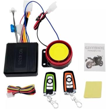 Imagem de Alarme Moto Com Partida Remota Controle Sistema Antifurto, alarme de segurança antifurto universal sem fio de 12V com 2 controles remotos, sem necessidade de chave
