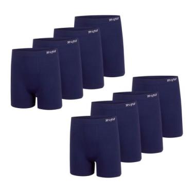 Imagem de Kit 8 Cueca Boxer Box Plus Size Trifil Sem Costura Microfibra Original
