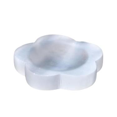 Imagem de Fenteer Selenita, prato de carregamento, organizador de joias para homens e mulheres, peça central minimalista, decoração de mesa, bandeja de armazenamento, 6.5 Cm