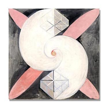 Imagem de Pôster Hilma Af Klint (The Swan, No. 21), reproduções de pinturas famosas, imagem de arte abstrata para sala de estar quarto decoração de casa. Tela 70 x 70 cm - 27,5 x 27,5 pol