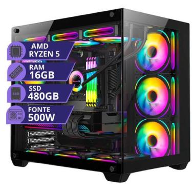 Imagem de Pc Computador Cpu Gamer Amd Ryzen 5 5600GT 16gb Ssd 480gb - Mrp Inform