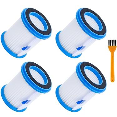 Imagem de BlueStars Filtro HEPA com malha branca para aspiradores sem fio INSE N5S N5T S6T S6P Pro S610/ TMA T120 T121 T151 T150 T220 T210 T181 T180 T220 - Lavável e reutilizável - pacote com 4 + escovas