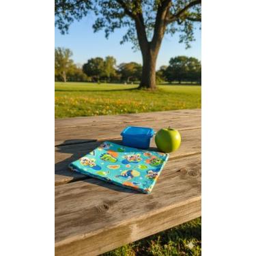 Imagem de Toalha Lancheira Puket Multibichos Menino verde água