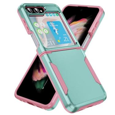 Imagem de Capa para Galaxy Z Flip6, capa rígida de plástico galvanizado, à prova de choque e anti-queda (para Galaxy Z Flip6/cinza rosa)