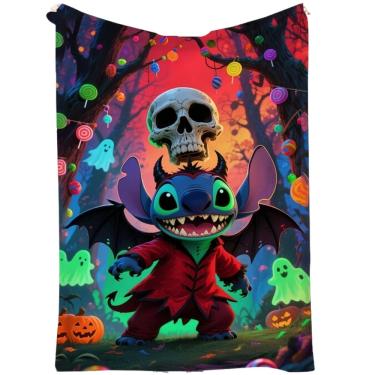 Imagem de Cobertor SANMU Flannel Halloween Stitch Pattern de primeira qualidade