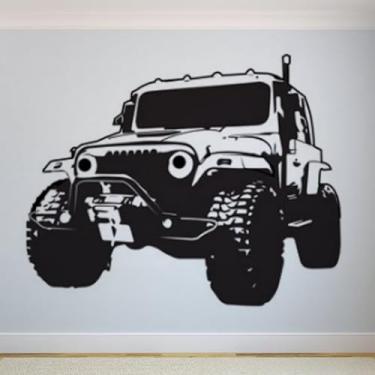 Imagem de Adesivos de parede de veículos off-road, pôsteres de parede Jeep, decalques artísticos de carro, decorações de quarto infantil, murais 87 x 116 cm