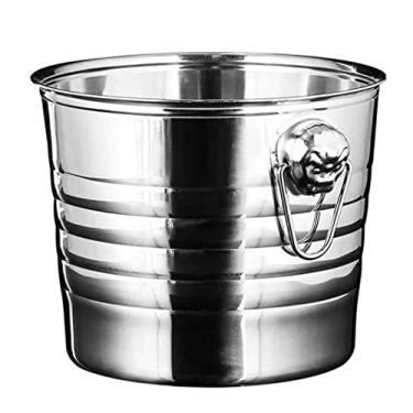 Imagem de Balde de gelo banheira de gelo balde de champanhe balde de gelo engrossado aço inoxidável balde de gelo bar balde de champanhe balde refrigerador de vinho com alça balde de vinho balde refrigerador