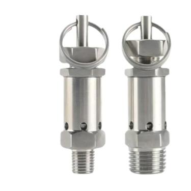 Imagem de 1/10.2 cm 3/20.3 cm 1/5.1 cm BSPT macho 0,5 1 2 3-10 Bar Compressor de ar de válvula de pressão de mola inoxidável 304 Adustable (1/10.2 cm, BSPT macho_6-10 BAR ajustável)