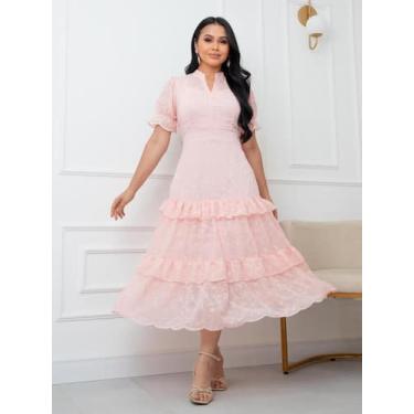 Imagem de Vestido Maxi Midi para Festa de Casamento Convidada Madrinha Bordado R