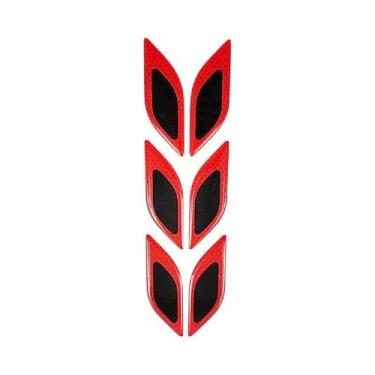 Imagem de Fitas Refletivas De Fibra De Carbono Para Carro 6PCS Adesivo Refletor 