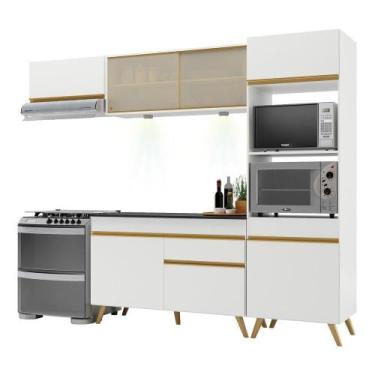Imagem de Armário De Cozinha Compacta 252cm Com Leds Veneza Up Multimóveis V2016