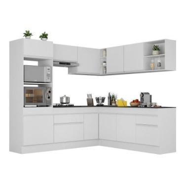 Imagem de Armário De Cozinha Completa De Canto Com Rodapé Veneza Multimóveis V20