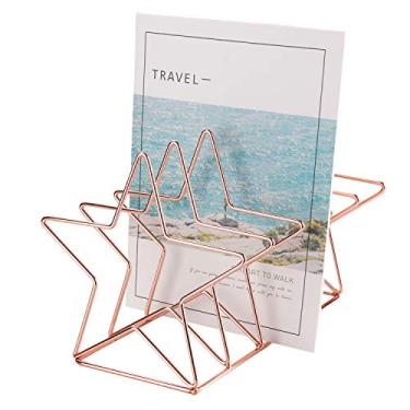 Imagem de Porta-revistas Nugorise, formato de estrela, Rose Gold