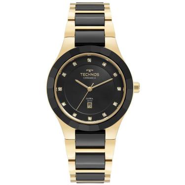 Imagem de Relógio Technos Feminino Ceramic-saphire Dourado - 2015cen-1p 2015cen-1p