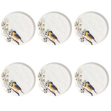 Imagem de Conjunto De Pratos Rasos 06 Peças Bio Birdy Porto Brasil