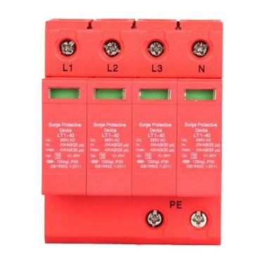 Imagem de Protetor contra Surtos Domésticos 4P 40KA 80KA 385V, Dispositivo Prendedor de Baixa Tensão, Módulo Plug-in, Chip de Precisão, Postes de Cobre para Vida Mais Longa (4p40ka)