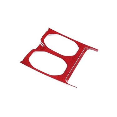 Imagem de Aotumcer Capa de acabamento de painel de mudança de marcha de controle central de fibra de carbono real compatível com L@mborghini Urus 2018-2023 console central acessórios de proteção de moldura de